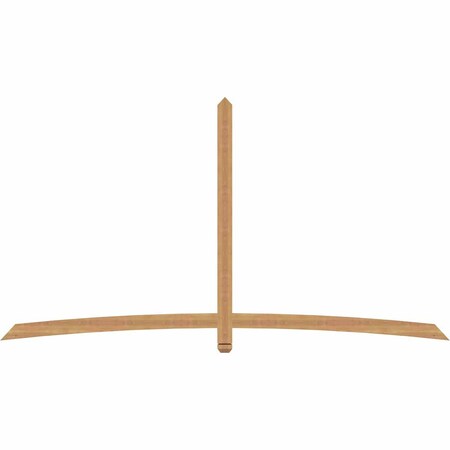 Ekena Millwork Bellingham Timber Gable Bracket, Western Red Cedar, 108"W x 58"H x 1 1/2"D x 3 1/2"F, 13/12 Pitch GBW108X58X0204BEL00SWR